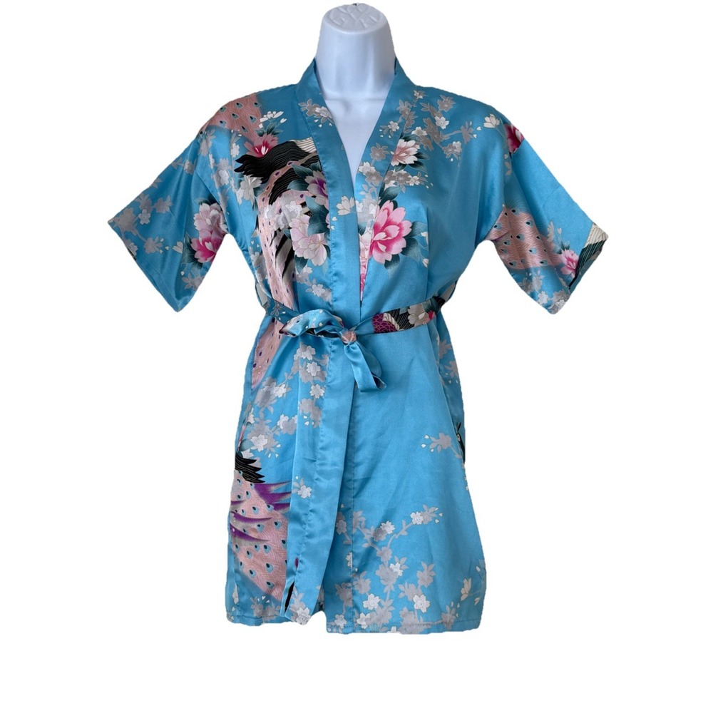 Shanghai Tang Blue Floral Robe